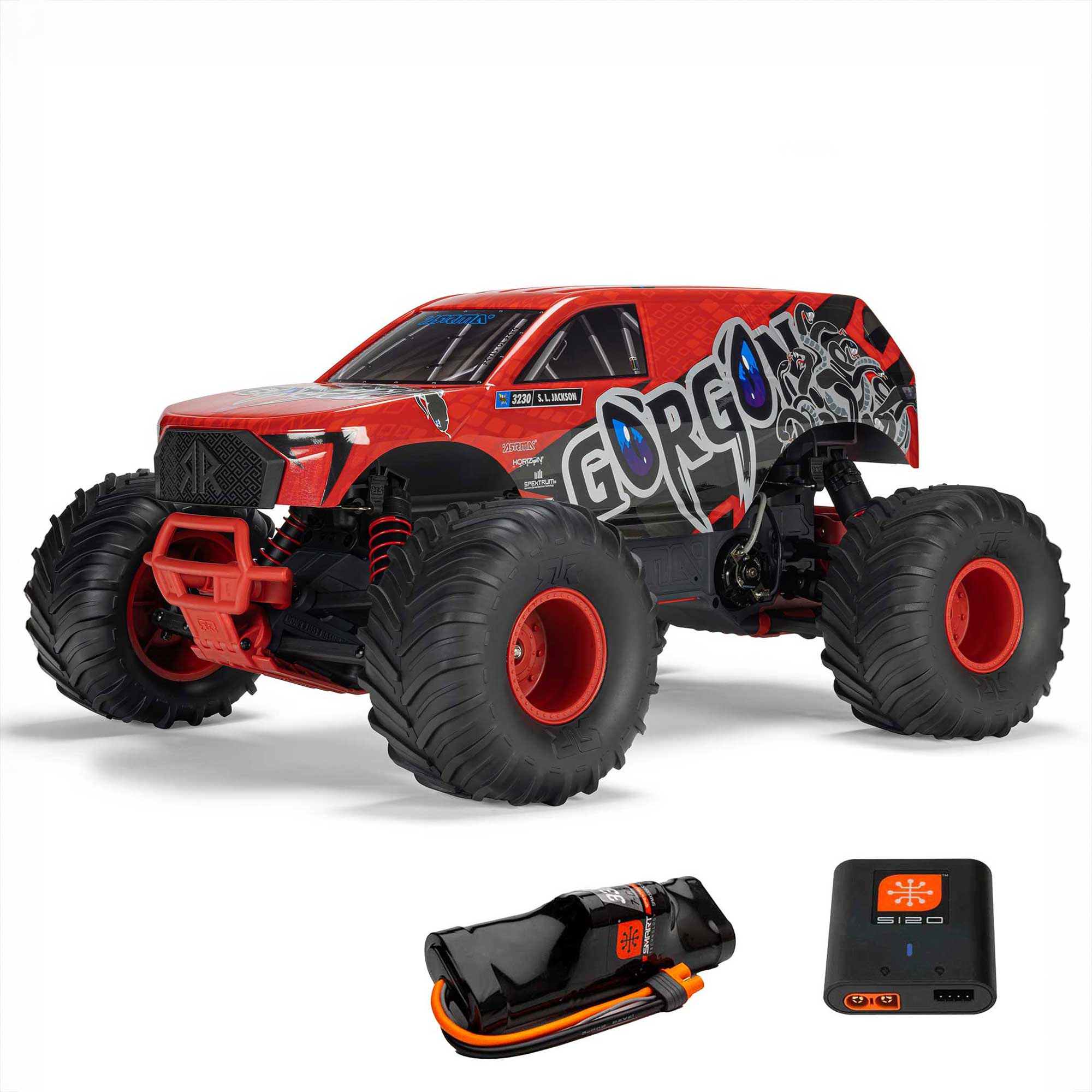 Official ARRMA photograph of the Gorgon MEGA 550, exact reviewed complete-car variant