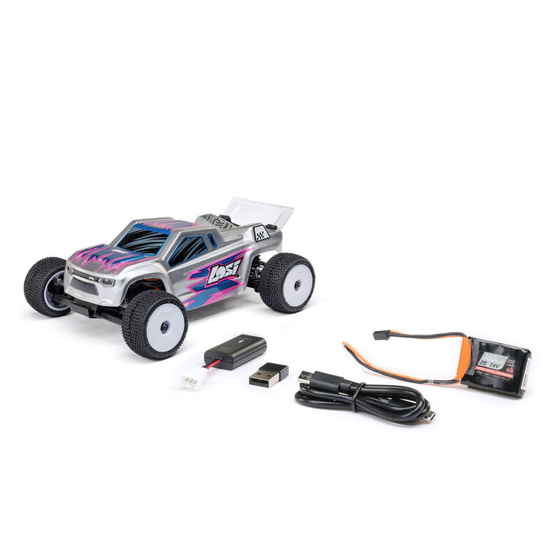 Official Losi photograph of the Silver · complete brushed stadium truck Micro-T