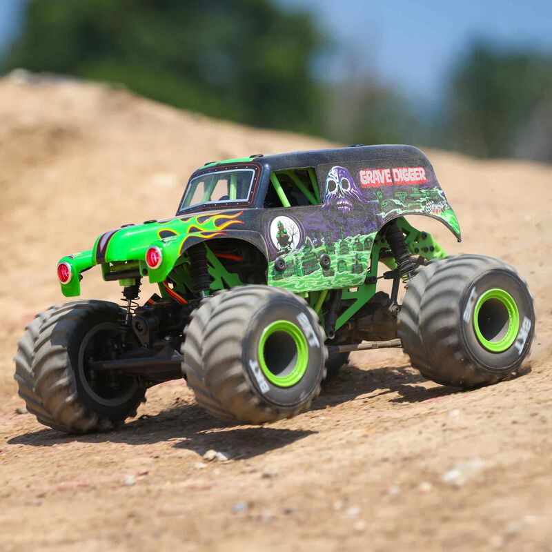 Official Losi photograph of the Green Grave Digger · complete truck Mini LMT Grave Digger