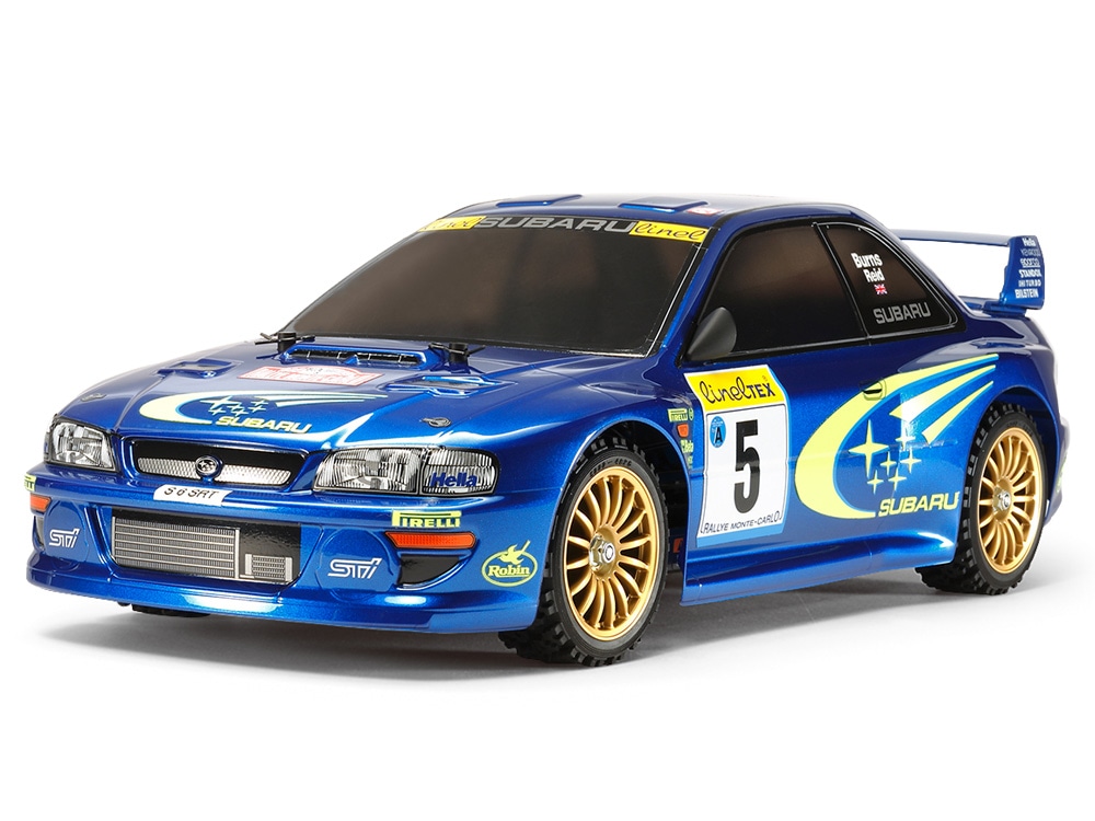 Tamiya official completed Subaru Impreza Monte-Carlo ’99 TT-02 product photograph