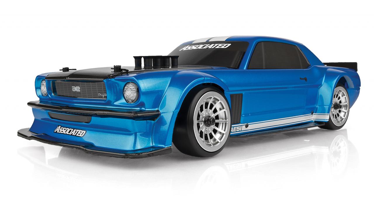 Official Team Associated photograph of the Blue · standard RTR, not LiPo Combo DC10 Drift RTR