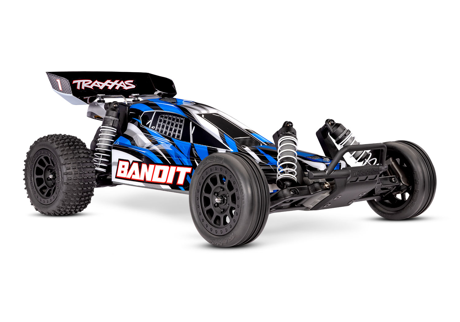 Official Traxxas photograph of the Bandit 2WD XL-5, exact reviewed complete-car variant